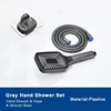 2025 Simple Gun Grey Waterfall Bathtub Faucet Set Hand Held Shower Head Black Brass Hot and Cold Water Mixer Faucet Single Handl 6