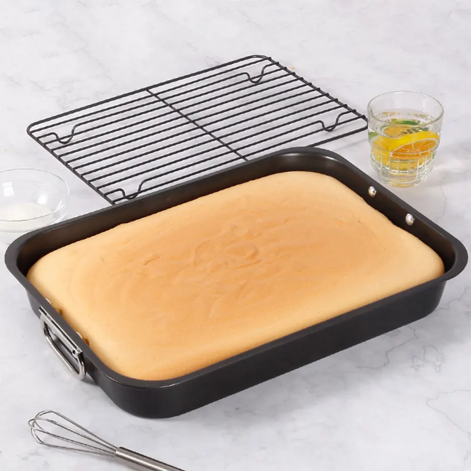 Carbon Steel Non Stick Roaster Pan with Rack