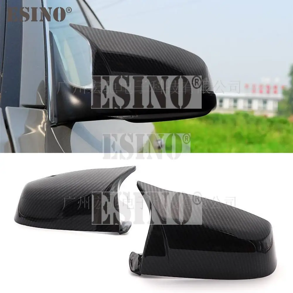 

2 x ABS Carbon Fiber Look Oxhorn Rearview Side Mirror Replacement Covers Cases For BMW F07 F07 F10 F11 F12 F13 F01 F02 F03 F04