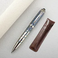 1pc Luxury Metal Round Ballpoint Pen | Retractable Stainless Steel Painted Ballpoint Pen, Elegant Signature Pen | Gift Choice 3