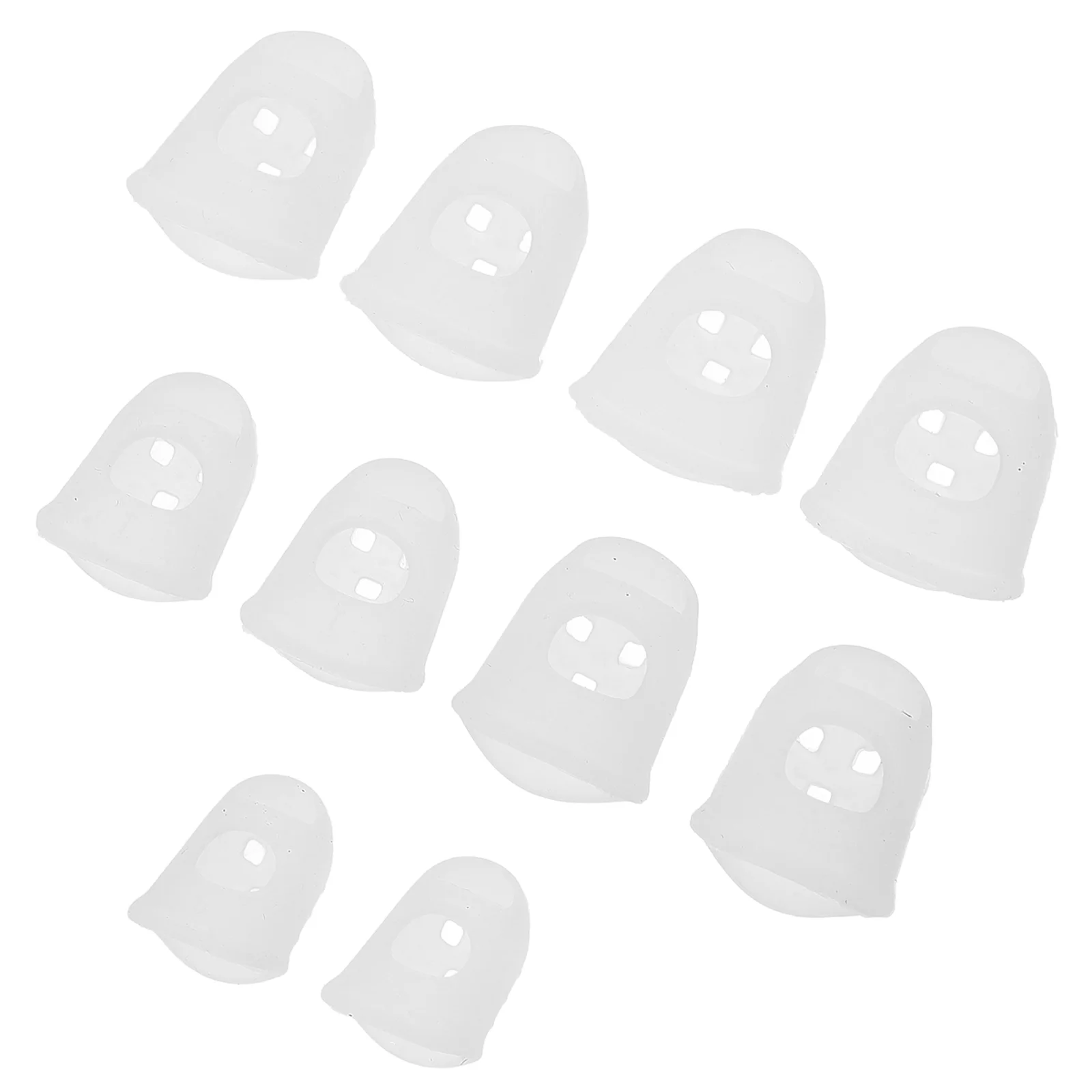 10 Pcs Thumb Piano Cover Finger Cots Kalimba Sleeve Air Fingertip Protectors Silica Gel Silicone Caps