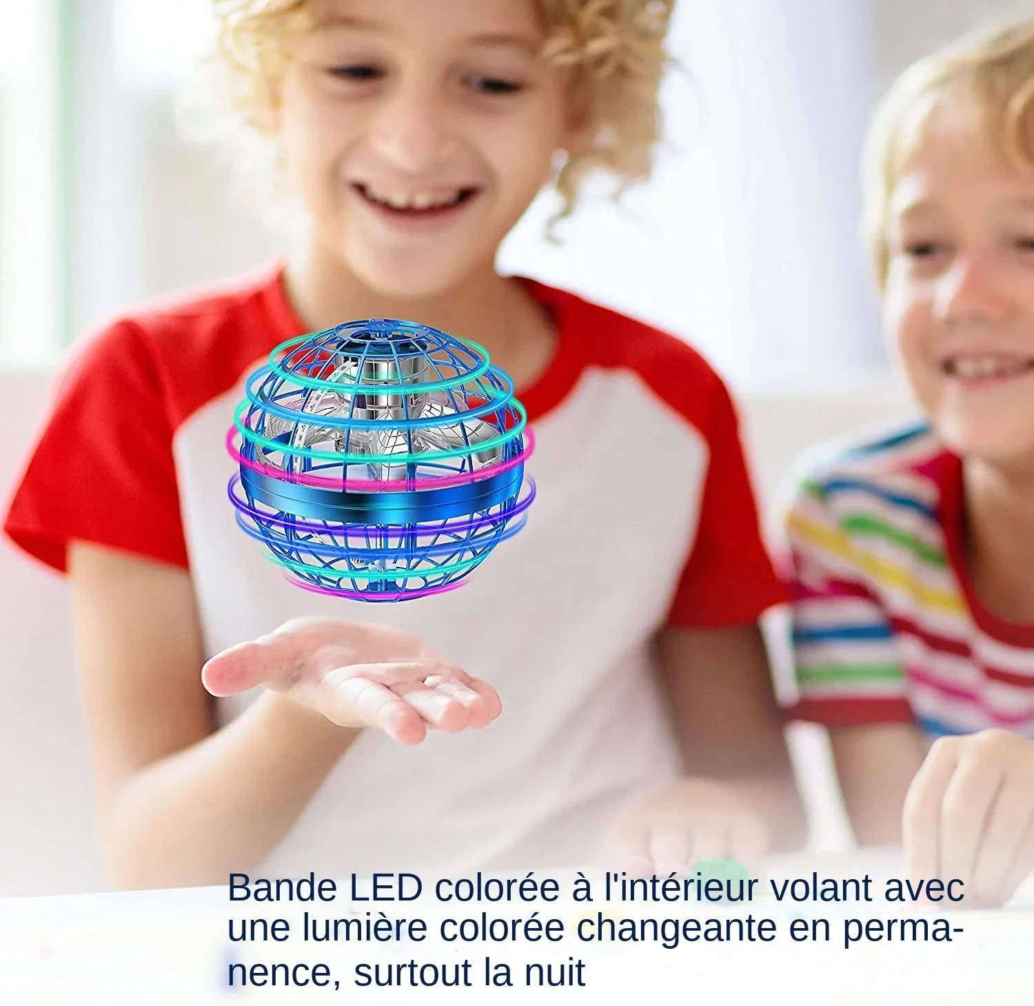 Flying Ball Toy With LED Lights Boomerang Drone Hover Ball Flyer for Children Family