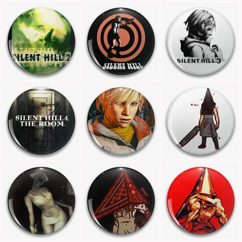 

Silent Hill 1 2 3 4 Pin, Винтажная заколка с язычком "гало солнца"