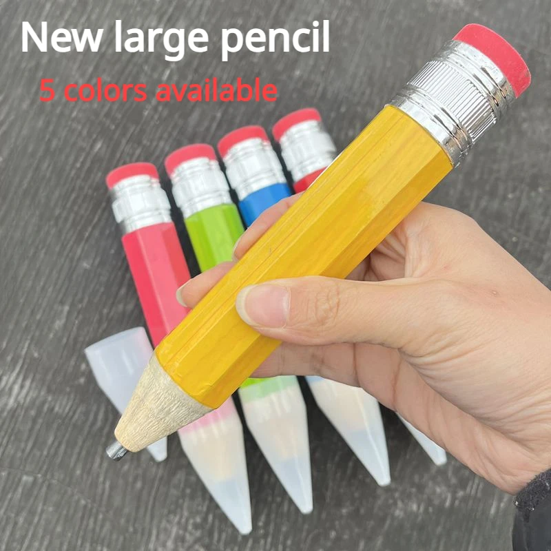 Personalized Oversized Pencils, Wooden Large Pencils Colorful Giant Pencils Creative Stress Relieving Infinity Pencil Stationery