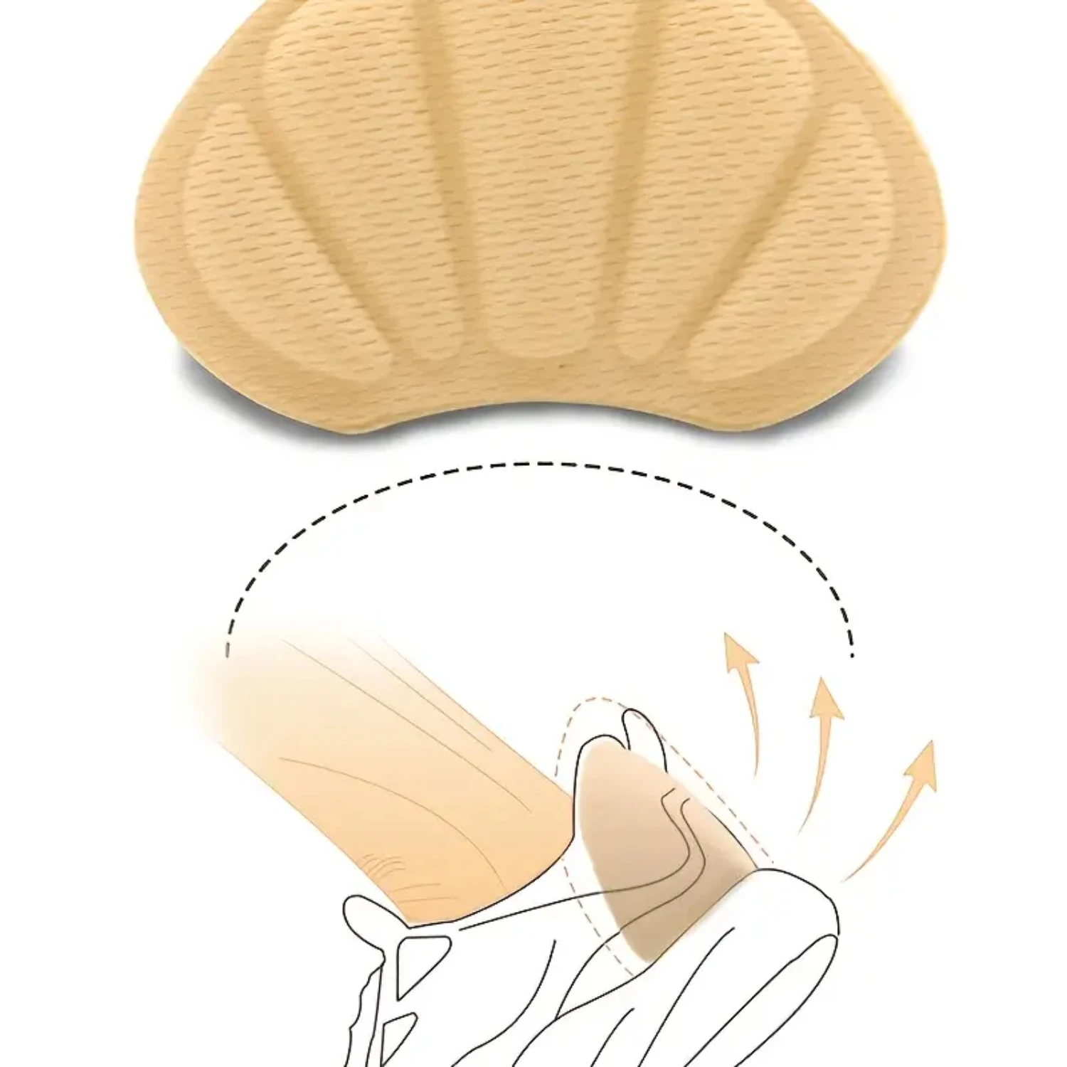 Heel Sticker for Reducing Shoe Size, Anti-abrasion Half-Size Heel Pad-Prevents Pain and Blisters, Comfortable and Durable Padd