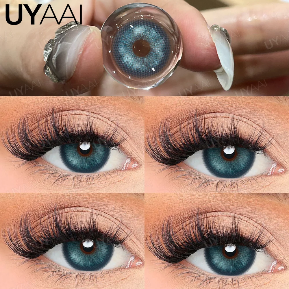 Vibrant Contact Lens Makeup - Red, Pink, Blue & Natural Black Colored Lenses