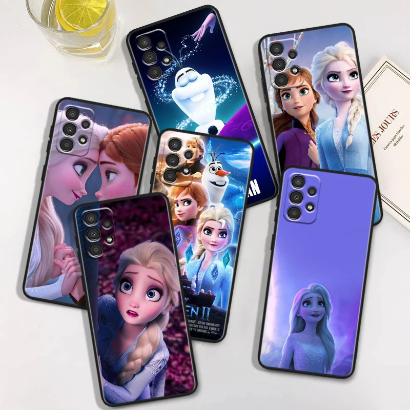 Cool Disney Frozen Elsa Per Samsung Galaxy A91 A81 A71 A51 A42 A31 A21S A12 A11 A04 S E A02S A01 Core Black Phone Case