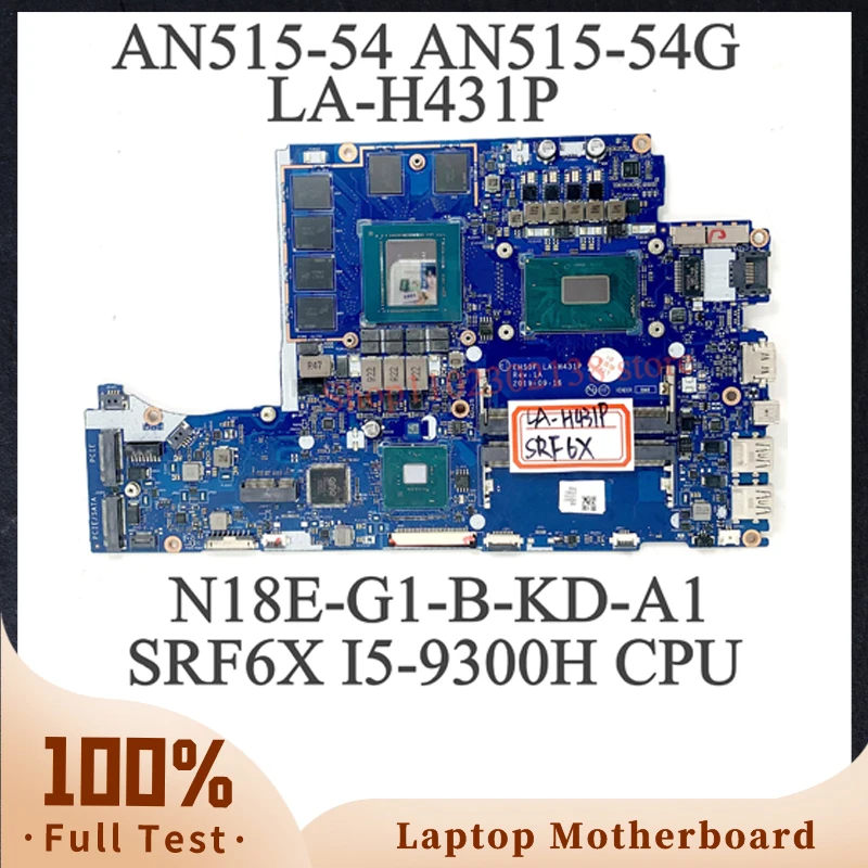 

EH50F LA-H431P For ACER Nitro 5 AN515-54 AN515-54G Laptop Motherboard SRF6X I5-9300H CPU N18E-G1-B-KD-A1 RTX2060 100% Tested OK