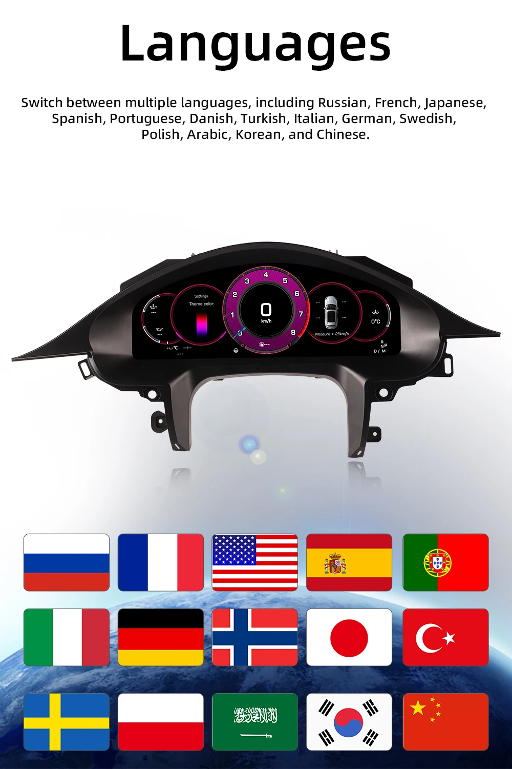 Digital Instrument Cluster For Porsche Panamera 2010-2016 Speedometer 12.3”HD sc