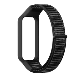 Breathable Nylon Smartwatch Strap - Soft Wristband Bracelet Accessory for Xiaomi Band 8 Active (Deep black)