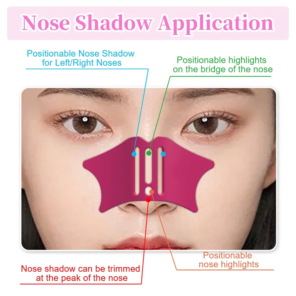 Silicone Nose Shadow Tool Nose Contour Stencil Multifunctional Eyeliner Assist Eyelash Extension Pads Beauty Helper Makeup Tools