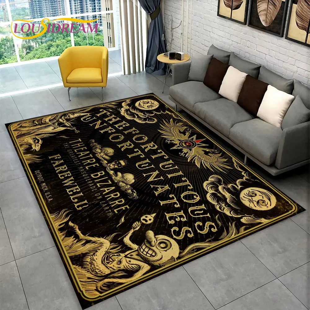 Ouija Tarot Witchcraft Gothic Area Rug,Carpet Rug for Living Room Bedroom Sofa Doormat Decoration,Kids Play Non-slip Floor Mat