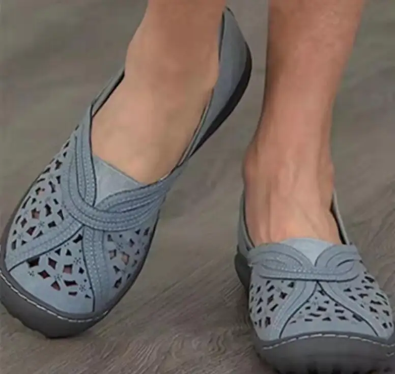 

2023 Women Shoes 2023 Trendy Hollow Breathable Casual Shoes Women Sport Sandals Socofy Flat Loafers Sandalis Zapatos Mujer