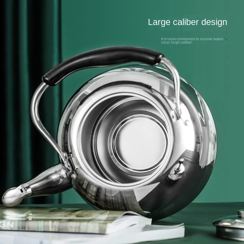 304 Stainless Steel Thickened Horn Large Capacity Gas Kettle Domestic Kettle Gas Stove Induction Cooker