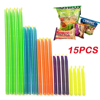 15Pcs/10Pcs Set Bag Clips Food Snack Bags Sealing Clips Seal Stick Food Preservation Sealer Reusable Kitchen Storege Organizer 1