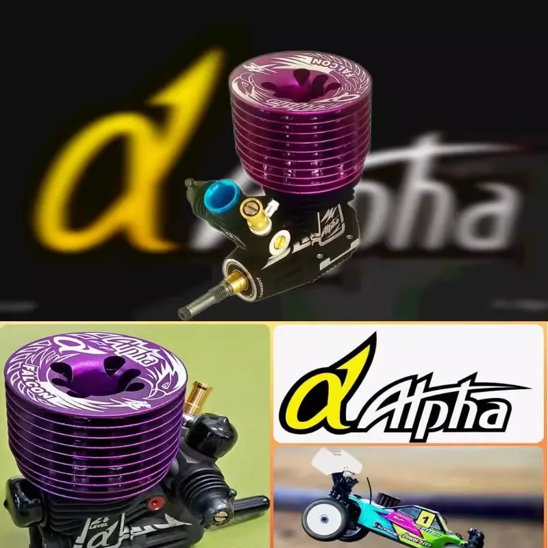 Original ALPHA FALCON Dragon Ⅵ 6 RC Racing 21 Nitro Engine 3.49cc 3-port Pre Break-in Rear Exhaust For Rc Car 1/8 Buggy Truggy 1
