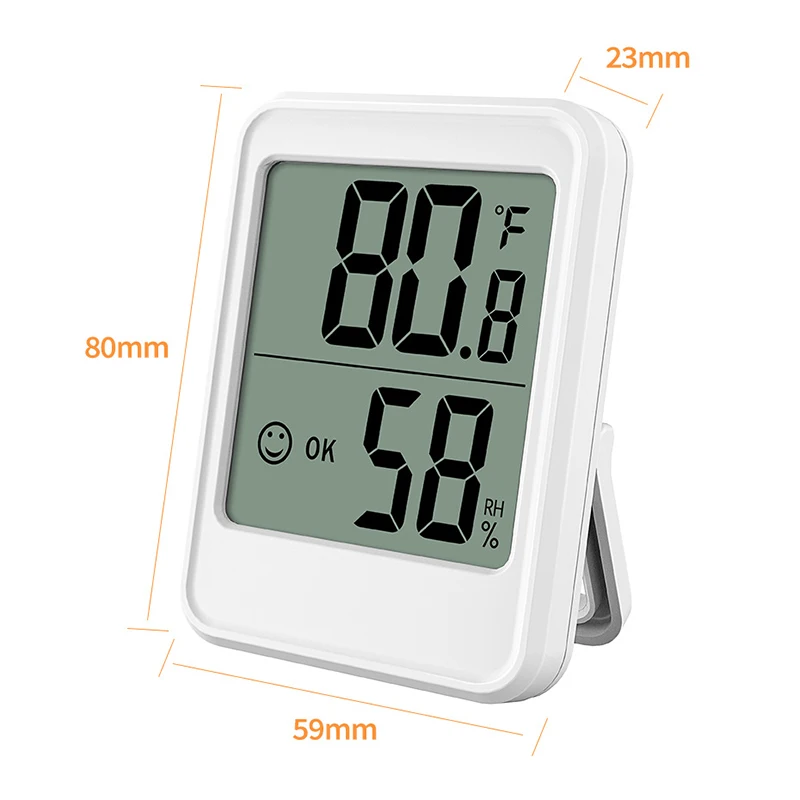 Touch Screen Digital Thermometer and Hygrometer with Backlight and Magnet