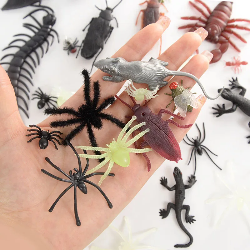 Halloween Dekoration schwarz gefälschte Fledermaus gruselige Simulation Kunststoff Spinne Insekt für Halloween Party Spinnennetz Dekor Requisiten Trick Spielzeug – Detail 14