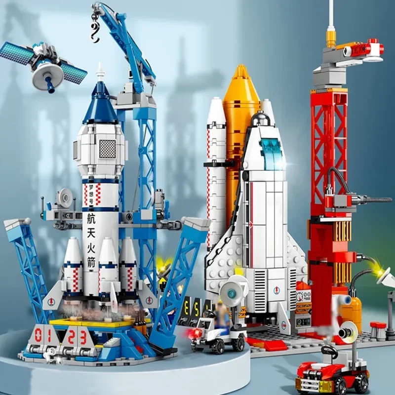 Aviation Spaceport Model Space Shuttle Rocket Launch Center Construction Buildin