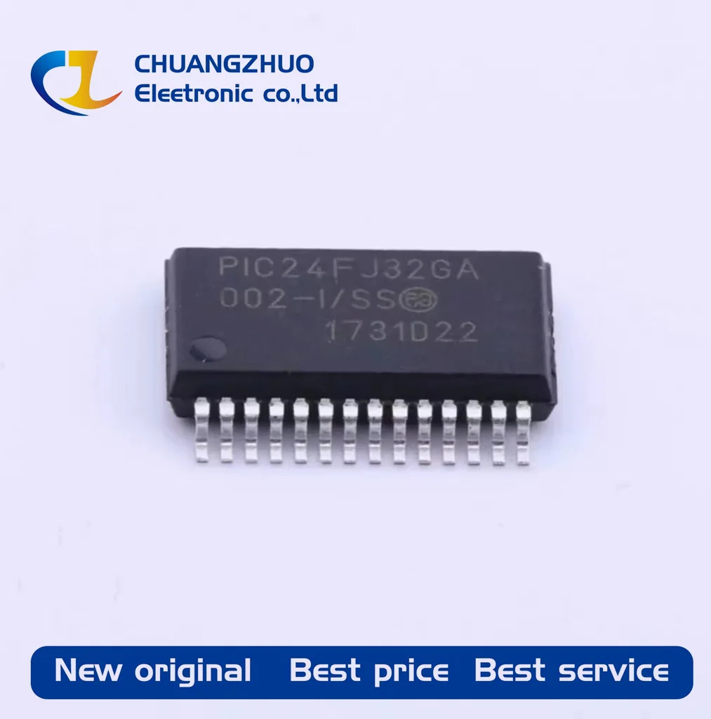 

1Pcs New original PIC24FJ32GA002T-I/SS 8KB PIC 32MHz 11KB FLASH SSOP-28-208mil Microcontroller Units