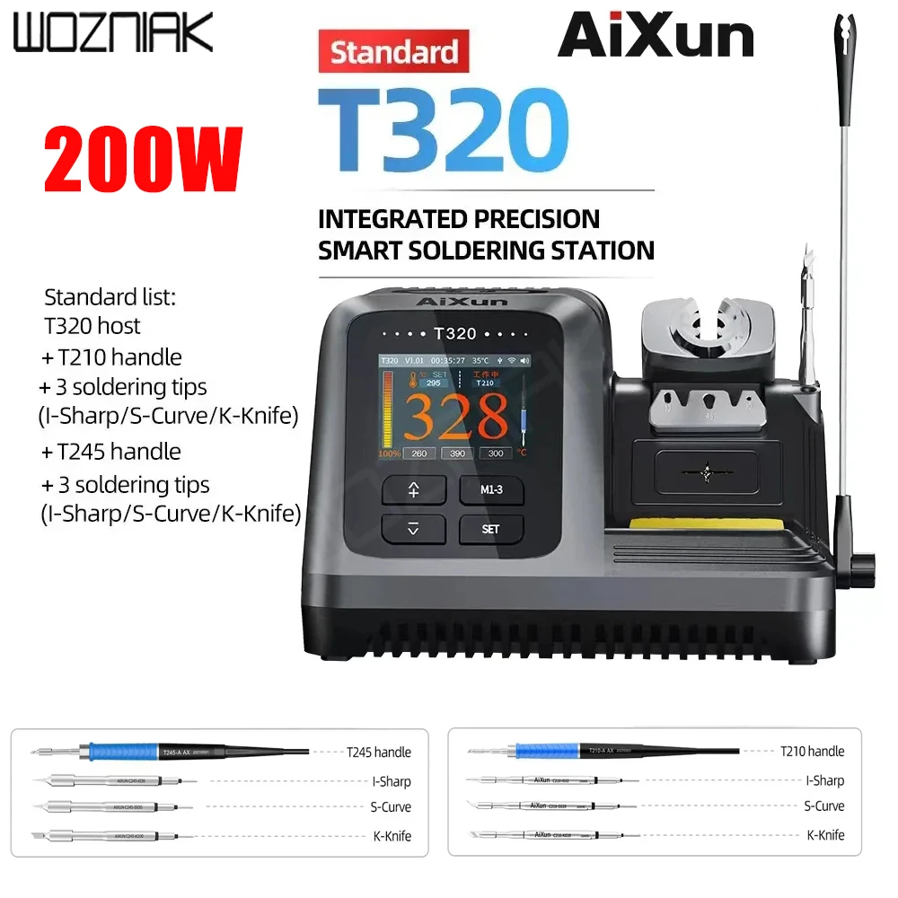 AIXUN T320 지능형 납땜 스테이션, 정밀 재작업 도구, 휴대폰 수리용 납..