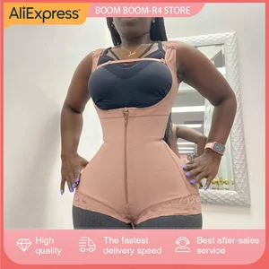 Shop Generic Women's corset Bodyshaper High Compression Garment Abdomen  Control Double Bodysuit Waist Trainer Open Bust Shapewear Fajas Online