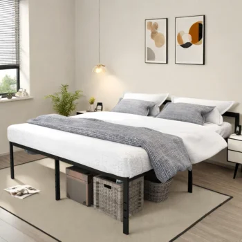 Metal Bed Frame, 14 Inch Simple Platform Bed Frame, Sturdy Heavy Duty Frame Bed Mattress Foundation, No Box Spring Needed