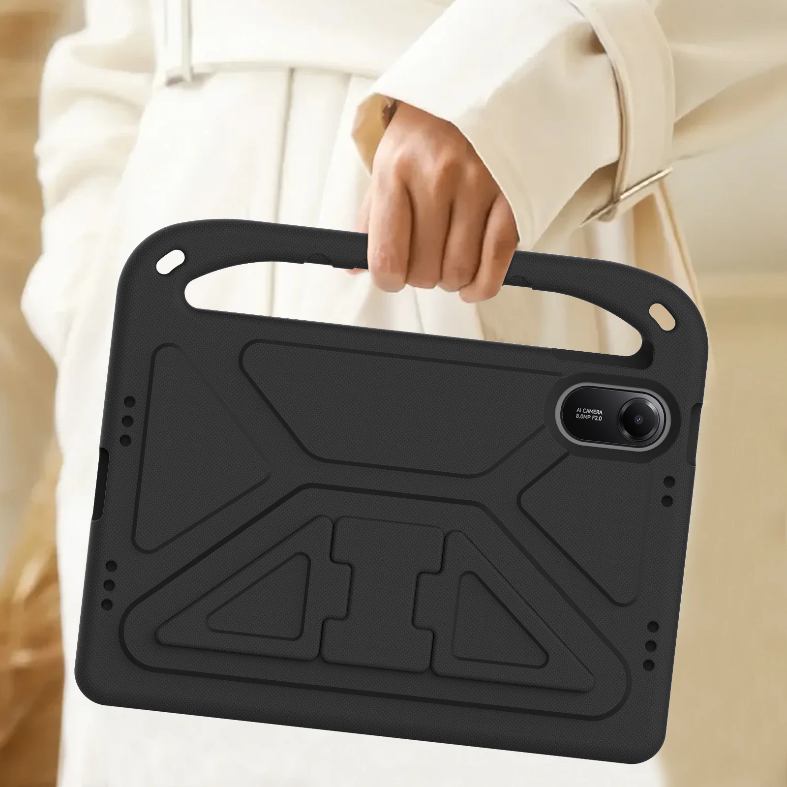 Children's Shockproof EVA Tablet Case with Kickstand and Handle, 11-Inch