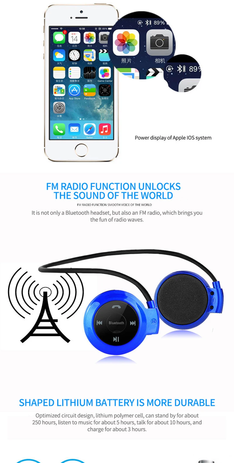 Fone De Ouvido Esportivo, Hi Fi Stereo,