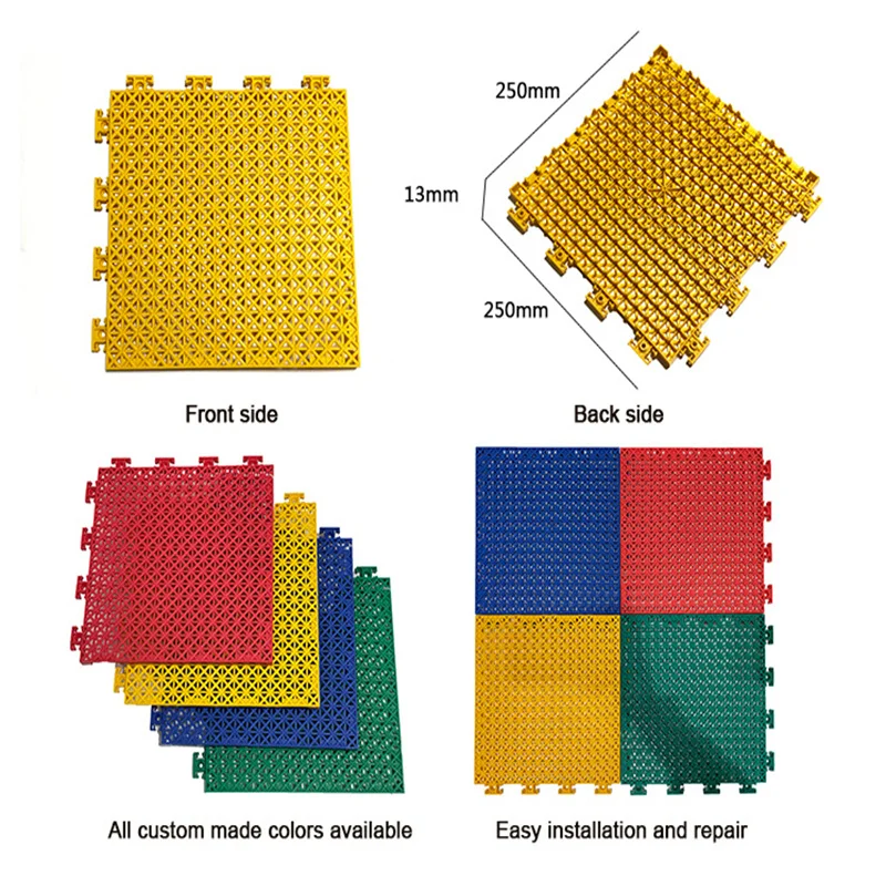 Plastic Floor Tile Interlocking Patchwork Floor Drainage Mat Garden Balcony Swimming Pool Bathroom Waterproof Non-slip Plastic Tile Grille Floor