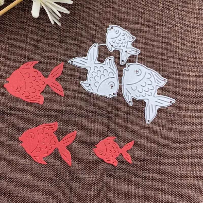 

Fish Metal Cutting Dies Stencil DIY Scrapbooking Album Paper Card Template Mold Embossing Craft Decoration