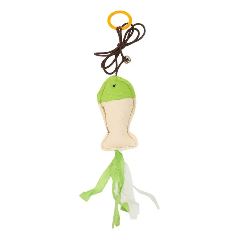 

Cat Fish Toy Stitchable Fish Teaser Cat Crazy Toy with Bell for Indoor Cat Kitten Having Fun toys Exerciser Playing Time