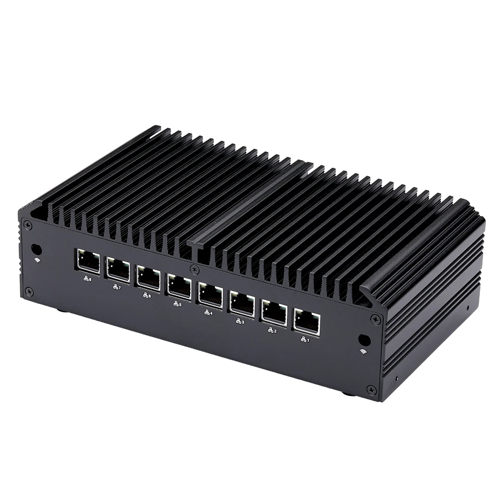 8 Gigabit Lan intel I225-V 2.5G B3 LAN Gateway Router Fanless Mini PC, I3-10110U,i5-10210U ,I7-10810U etc