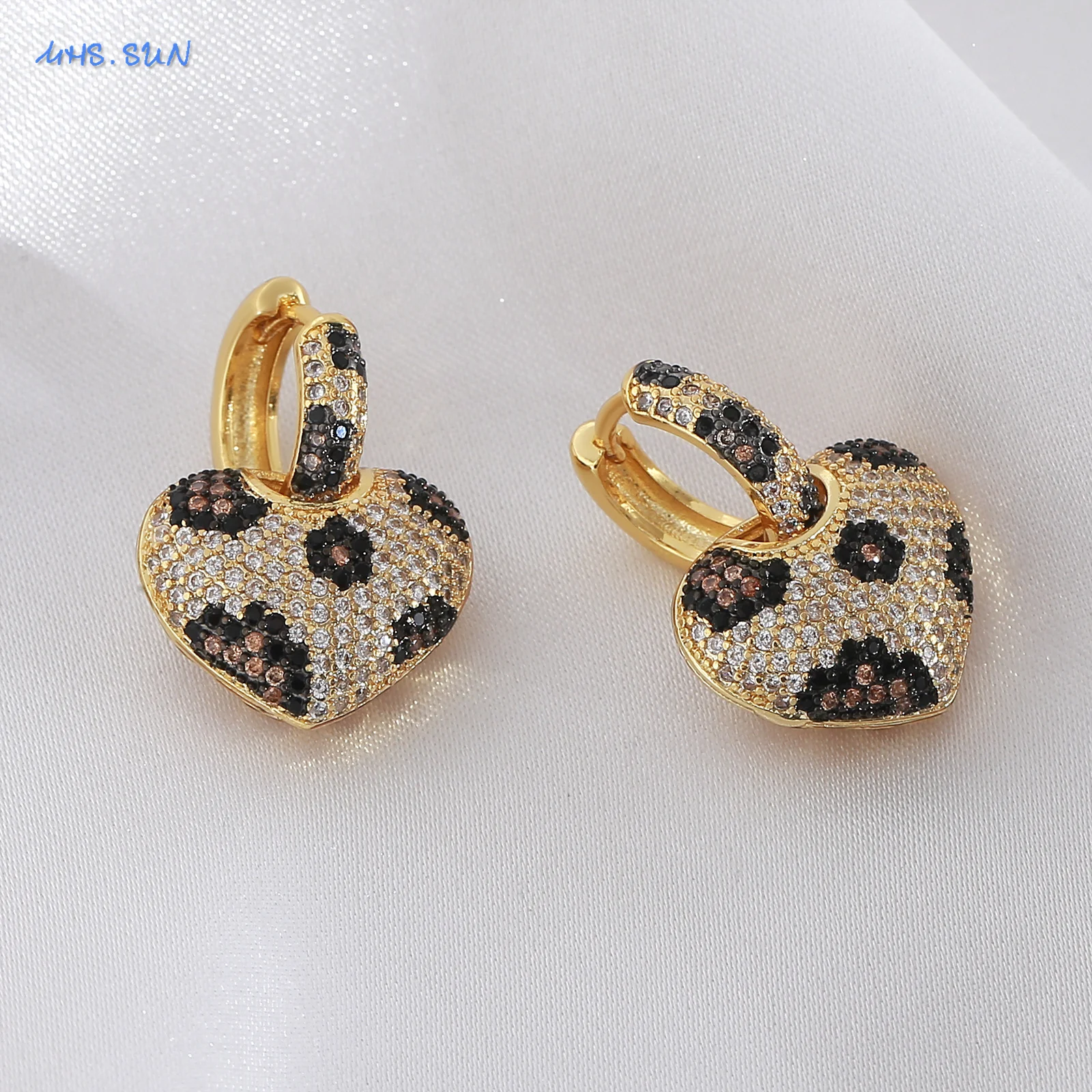 Leopard Heart Earrings 1