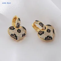 Leopard Heart Earrings 1