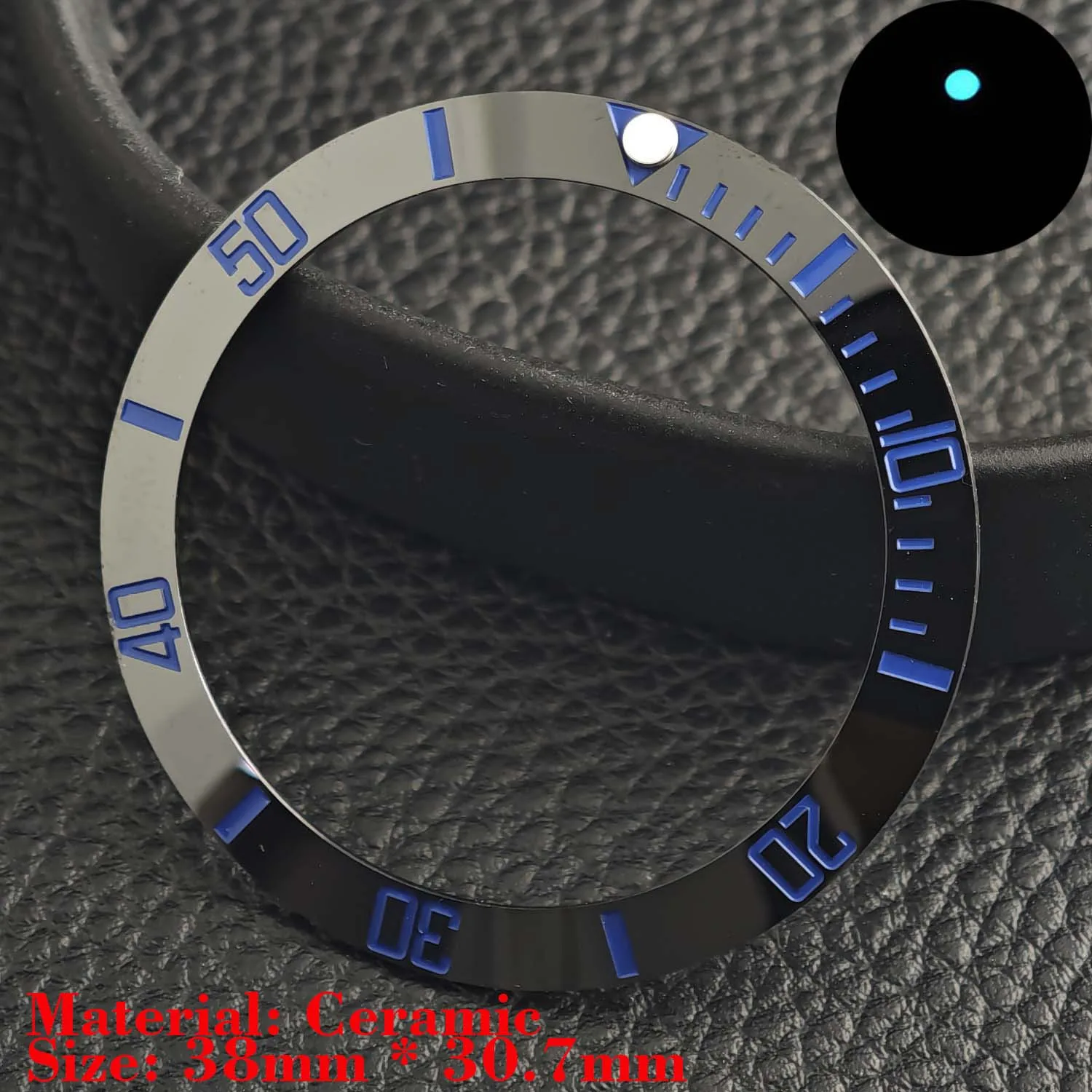 Ceramic Luminous Bezel Insert for Men's Watch - Premium Replacement Accessory