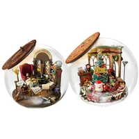DIY Wooden Doll Houses Christmas Prologue Cottage Miniature Model Kit Underground Potions Castle Casa Dollhouse Friends Gifts 1