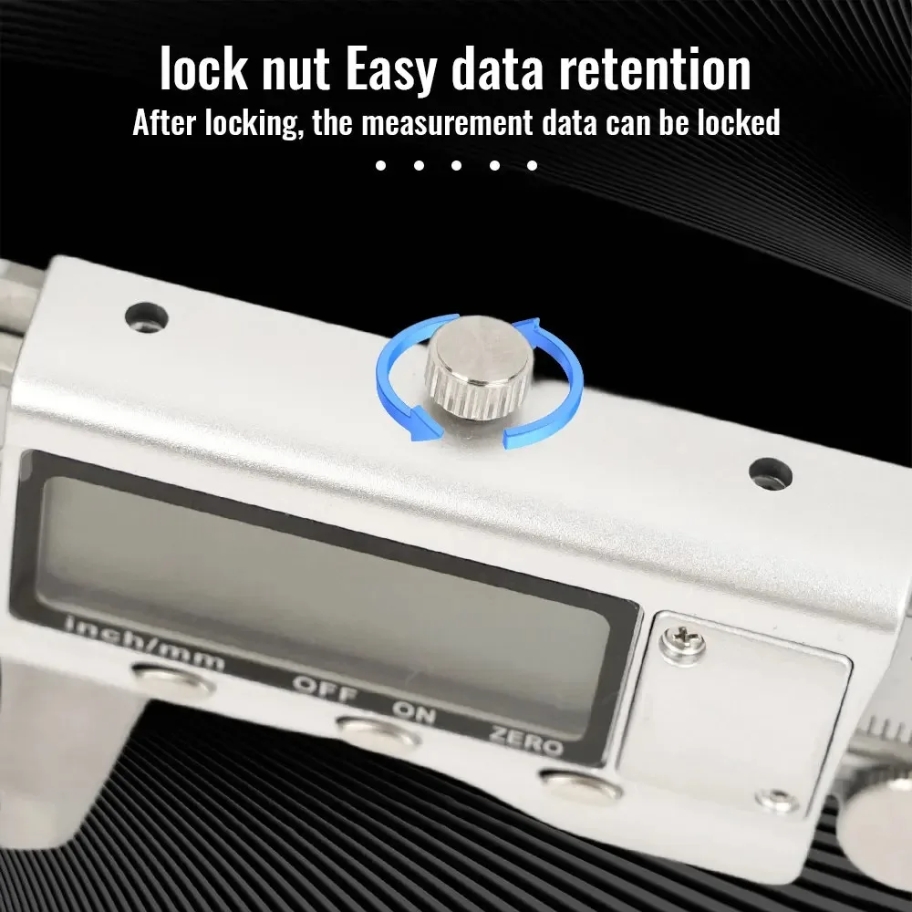 6 Inch 150mm Digital Vernier Caliper Stainless Steel Micrometer Measuring Tool Depth Ruler