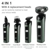 4 In 1 Rechargeable Smart Razor Waterproof Shaver Type-C charge Electric Shaver LCD Digital Display Three-head Floating Razor 3