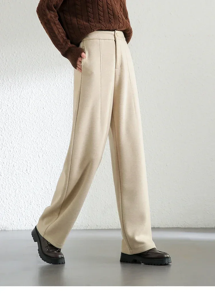 パンツ Wool mix semi baggy slacks SENTUBILA Wool Blend Pants Women 2024 Winter Straight High
