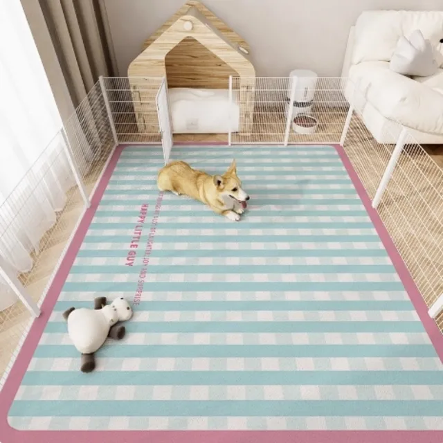 VIKAMA Pet Waterproof Carpet, Cat And Dog Feeding Mat, Home Decoration, Anti-Slip And Splash-Proof Dog Food, Cat Cage Floor Mat 2