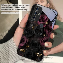 Wine Red Floral Petals Glass Phone Case - Motorola Moto G Play (2023) (HI - IBL2511261)