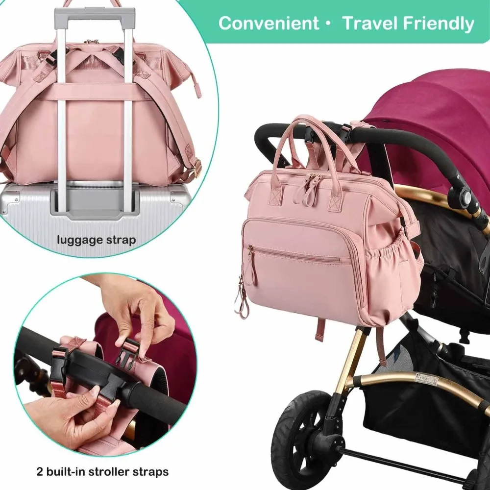 Large Capacity Mommy Bag Backpack Waterproof Multifunctional Nappy Organizer Outdoor Style Fashion Design Stroller Bag Baby Care