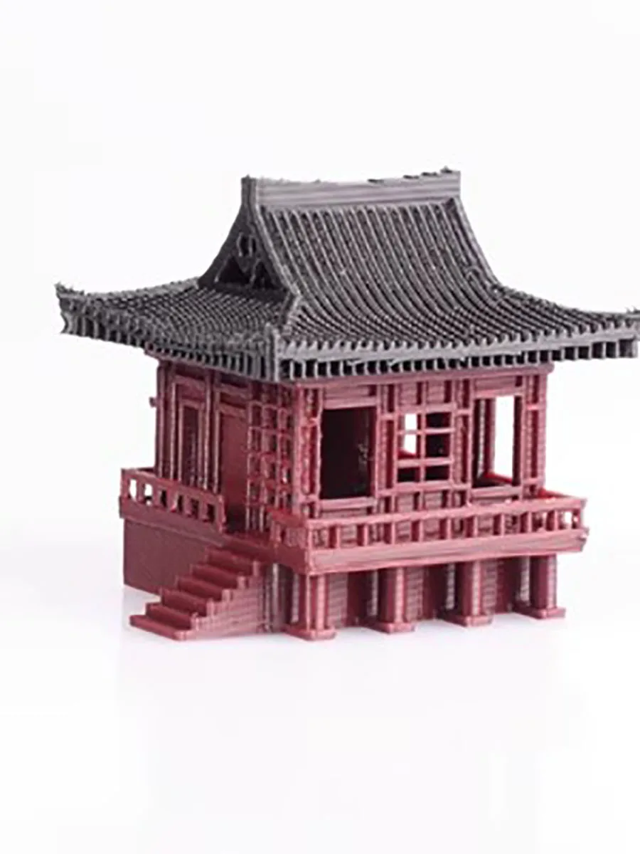 Chinese Style Ancient Architecture Model, Zen House Shape, 3D Printing Fish Tank, Micro Landscape, Study Decoration, 231218