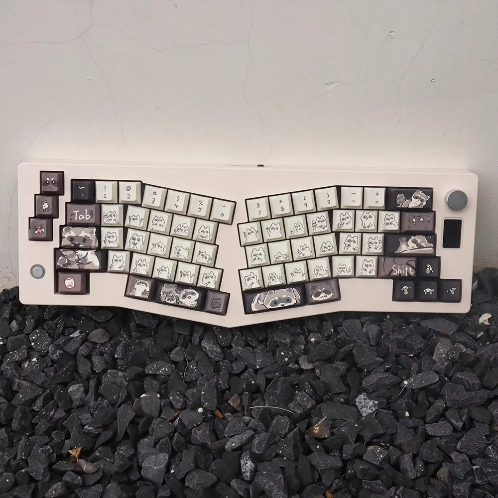 Catekro Keycap Set Chaton Bleu 144 Touches - Profil MOA PBT