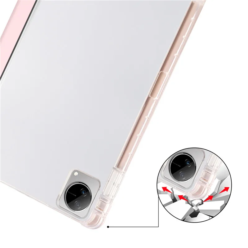 For Vivo Pad Tablet Case 2022 11 inch Tri Fold Solid PU Leather Soft TPU Back Shell For Vivo Pad 11 Cover With Pen Slots Funda_voghion.com