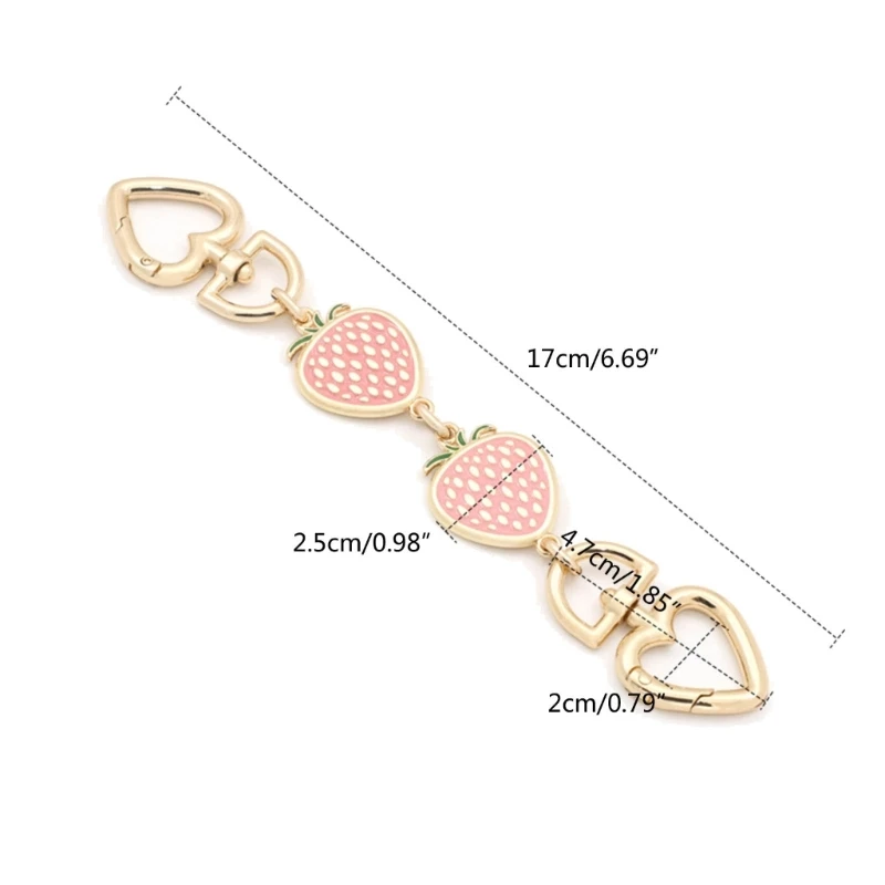 1pc Strawberry Shape Bag Chain Extender Purse Strap Extender Alloy Chain  For DIY Women Crossbody Bags Purse Shoulder Belt Chain Replacement