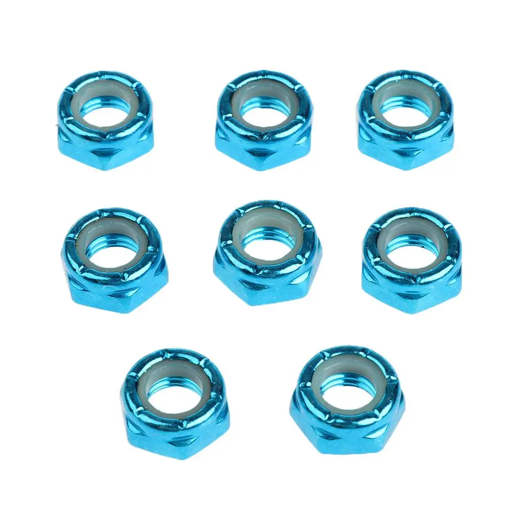 8pcs Pack Durable Skateboard Longboard Trucks Wheels Replacement Axle Nuts Hardware for Longboard Repair,skateboard accessories,skateboard bearings,skateboard tools,skateboard wheel