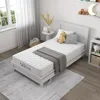 6 Inch Innerspring Twin Size Medium Firm Support Relief Mattress, Bed in a Box, White 1