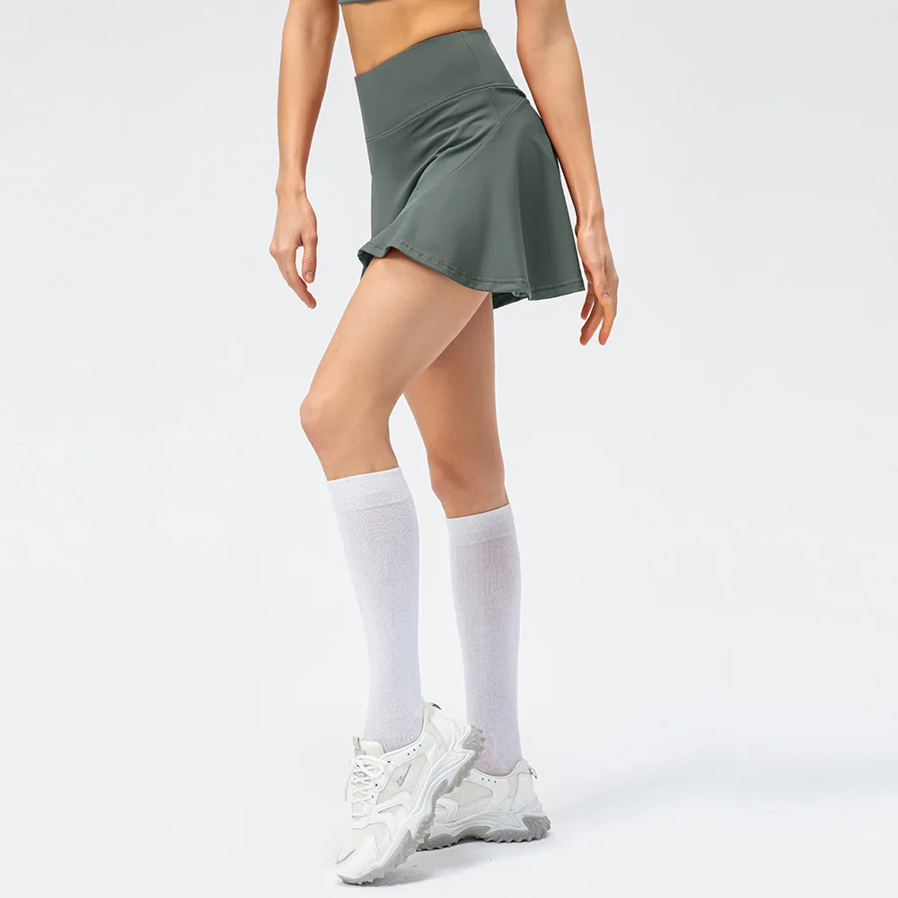 Nadanbao Sports Tennis Skirts for Women Pocket Skirt Fitness Shorts High Waist Athletic Running Short Outdoor Sport Golf Skort